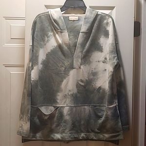 NWOT Mellowday Tie Dye Hooded Sweatshirt/Pullover Size L